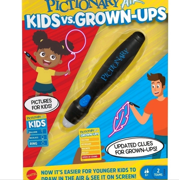 Mattel Toys Mattel Games Pictionary Air Kids Vs Grownups Family